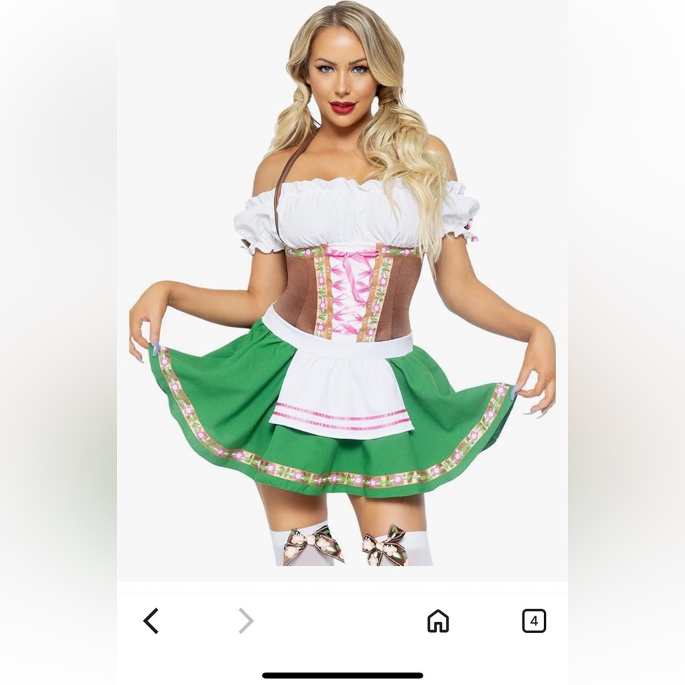 Leg Avenue Green and White Costume